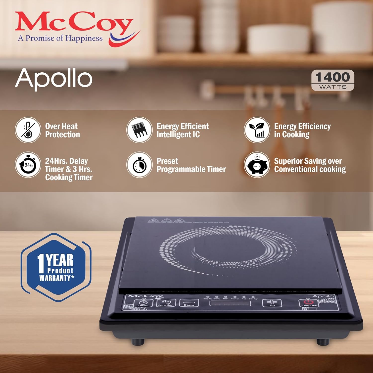 McCoy Apollo 1400 Watts Induction Stove